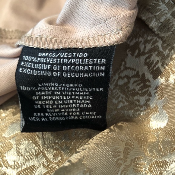 Beautiful NWT brocade jacket and gold layered dress with jeweled waist. Size 8. - Picture 11 of 15